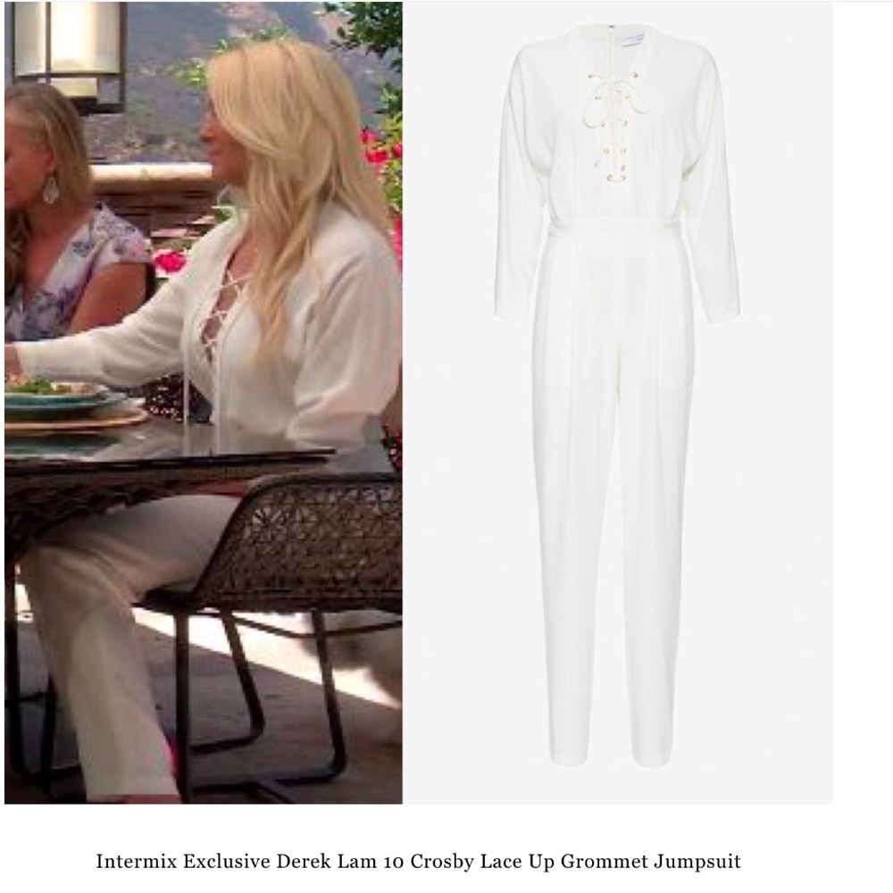 Derek Lam 10 Crosby For Intermix  Long Sleeve Jumpsuit White Size 2
